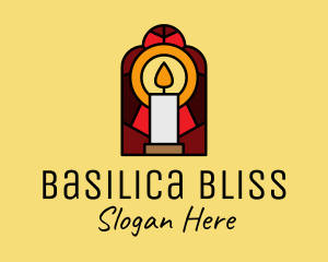 Basilica - Church Candle Vigil Mosaic logo design