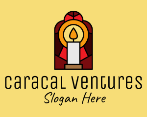 Church Candle Vigil Mosaic  logo design