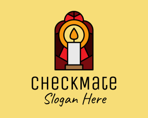 Church Candle Vigil Mosaic  logo design