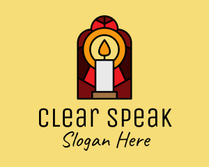 Church Candle Vigil Mosaic  logo design