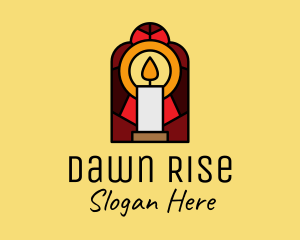 Church Candle Vigil Mosaic  logo design