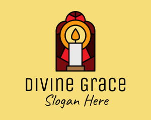 Jesus - Church Candle Vigil Mosaic logo design