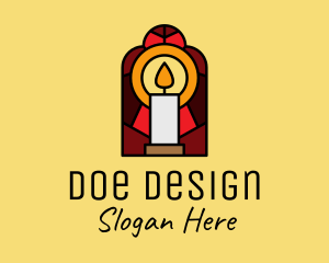 Church Candle Vigil Mosaic  logo design