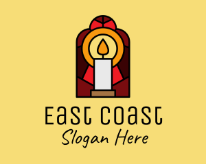 Church Candle Vigil Mosaic  logo design