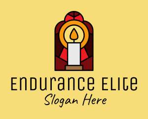 Church Candle Vigil Mosaic  logo design