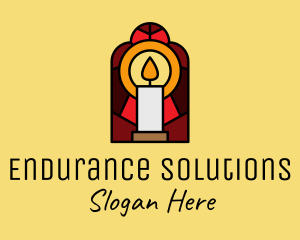 Church Candle Vigil Mosaic  logo design