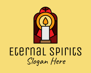 Church Candle Vigil Mosaic  logo design