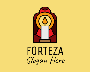 Church Candle Vigil Mosaic  logo design