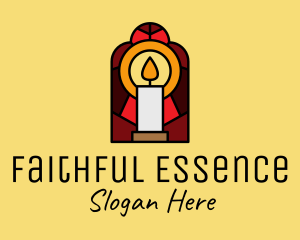 Faith - Church Candle Vigil Mosaic logo design