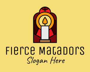 Church Candle Vigil Mosaic  logo design