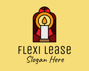 Church Candle Vigil Mosaic  logo design