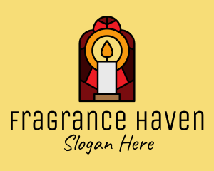 Church Candle Vigil Mosaic  logo design