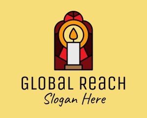 Church Candle Vigil Mosaic  logo design