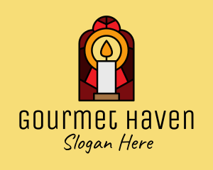 Church Candle Vigil Mosaic  logo design