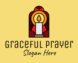 Church Candle Vigil Mosaic  logo design