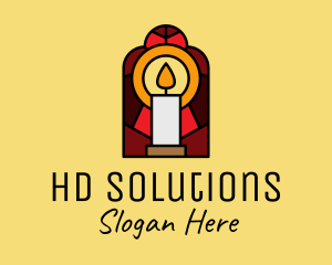 Church Candle Vigil Mosaic  logo design