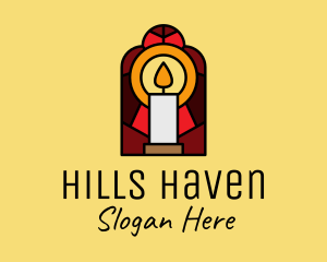 Church Candle Vigil Mosaic  logo design