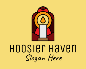 Church Candle Vigil Mosaic  logo design