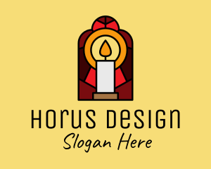 Church Candle Vigil Mosaic  logo design