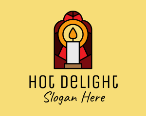 Church Candle Vigil Mosaic  logo design