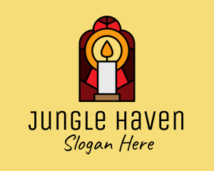 Church Candle Vigil Mosaic  logo design