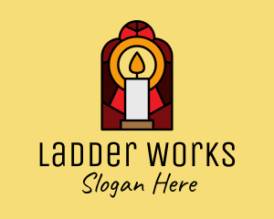 Church Candle Vigil Mosaic  logo design