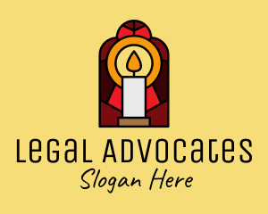 Church Candle Vigil Mosaic  logo design