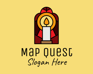 Church Candle Vigil Mosaic  logo design