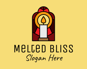 Church Candle Vigil Mosaic  logo design