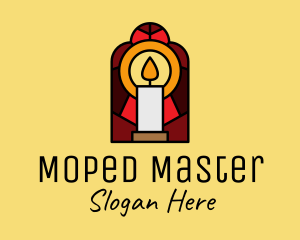 Church Candle Vigil Mosaic  logo design