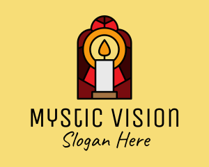 Church Candle Vigil Mosaic  logo design