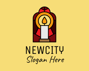 Church Candle Vigil Mosaic  logo design