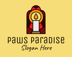 Church Candle Vigil Mosaic  logo design