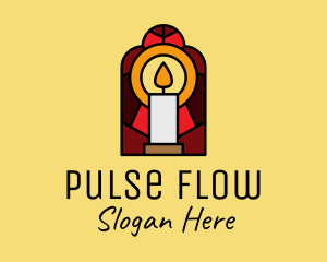 Church Candle Vigil Mosaic  logo design