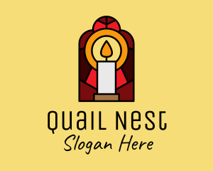 Church Candle Vigil Mosaic  logo design