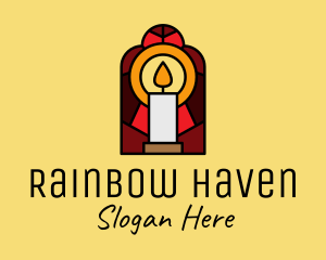 Church Candle Vigil Mosaic  logo design