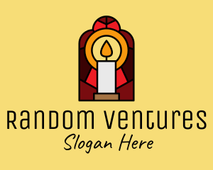 Church Candle Vigil Mosaic  logo design