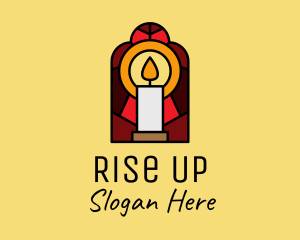 Church Candle Vigil Mosaic  logo design