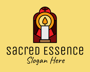 Church Candle Vigil Mosaic  logo design