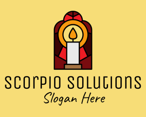 Church Candle Vigil Mosaic  logo design