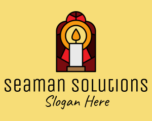 Church Candle Vigil Mosaic  logo design