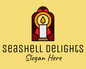 Church Candle Vigil Mosaic  logo design