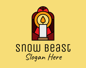 Church Candle Vigil Mosaic  logo design