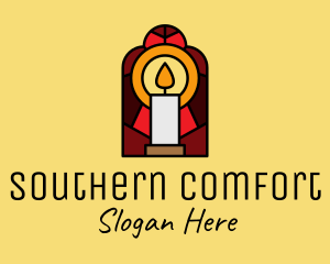 Church Candle Vigil Mosaic  logo design