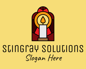 Church Candle Vigil Mosaic  logo design