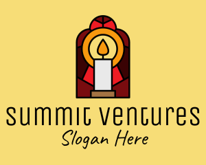 Church Candle Vigil Mosaic  logo design