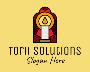 Church Candle Vigil Mosaic  logo design