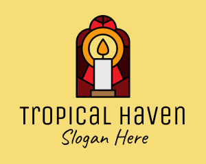 Church Candle Vigil Mosaic  logo design