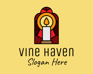 Church Candle Vigil Mosaic  logo design