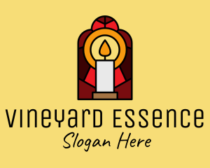 Church Candle Vigil Mosaic  logo design